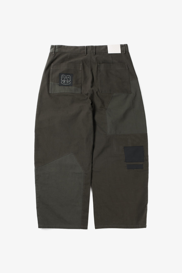 Candice - Panel Pants - Moss