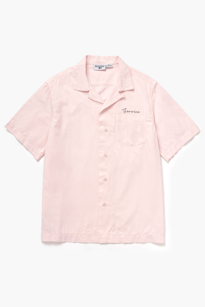 Service Works - Embroidered Resort Shirt - Dusty Pink