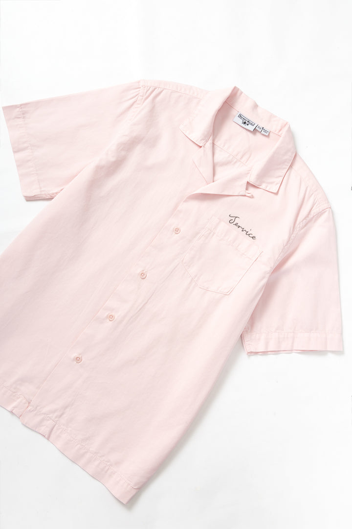 Service Works - Embroidered Resort Shirt - Dusty Pink