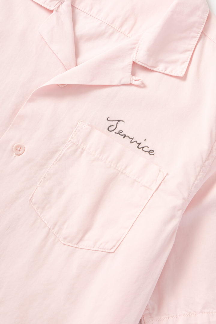 Service Works - Embroidered Resort Shirt - Dusty Pink