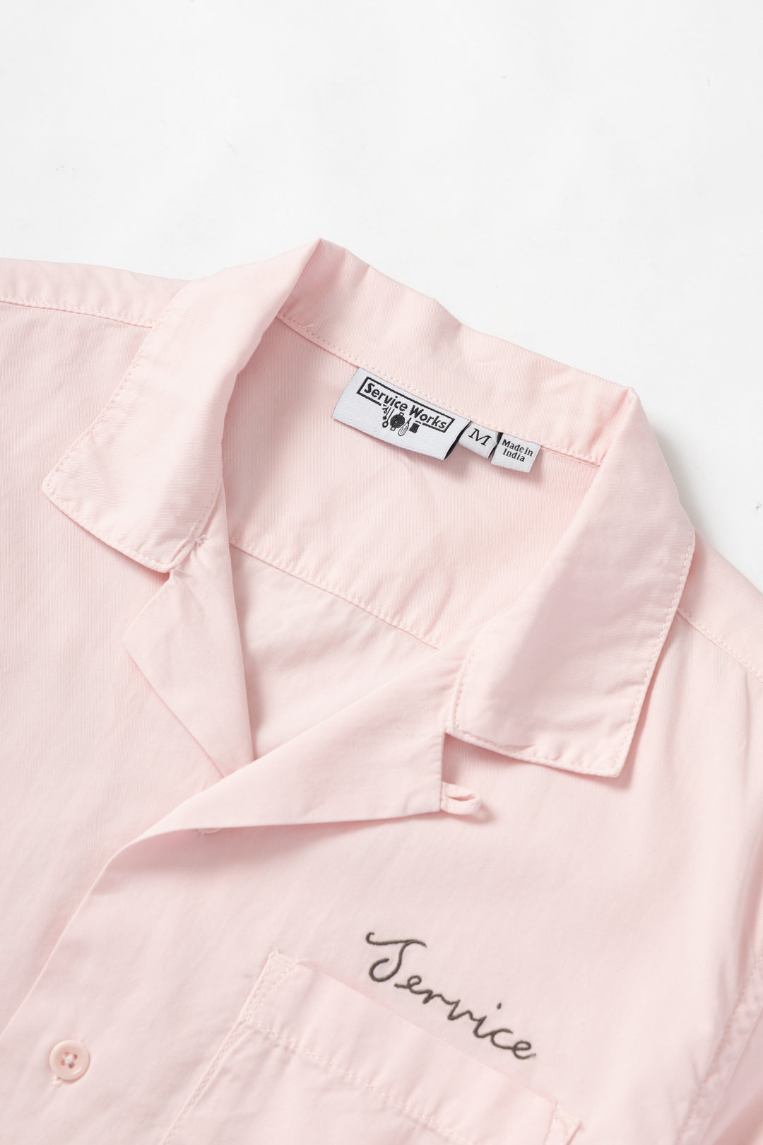 Service Works - Embroidered Resort Shirt - Dusty Pink