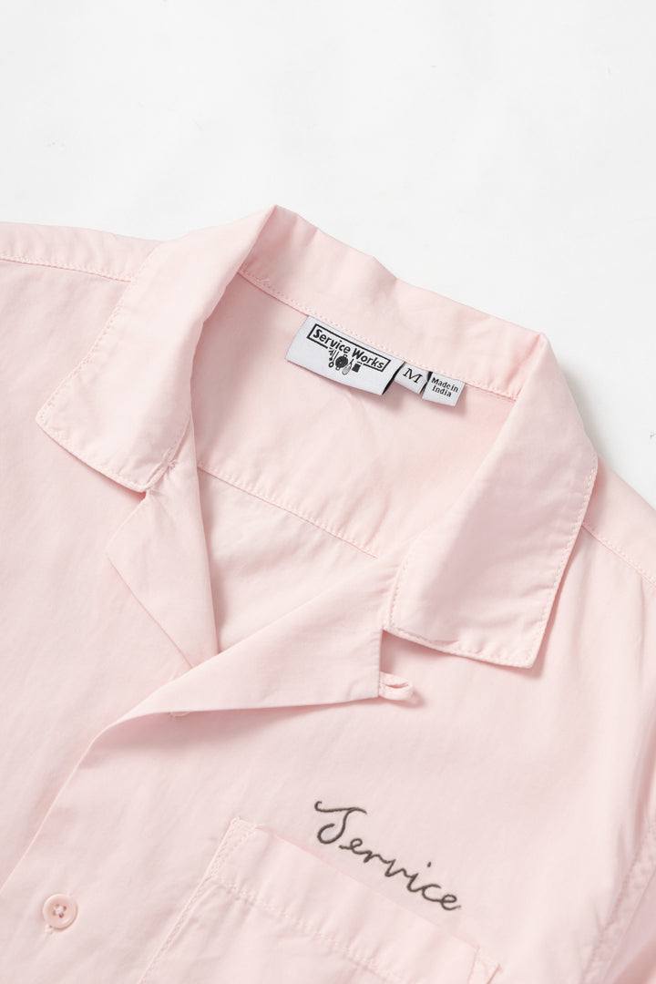 Service Works - Embroidered Resort Shirt - Dusty Pink