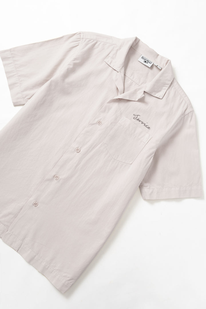 Service Works - Embroidered Resort Shirt - Salt