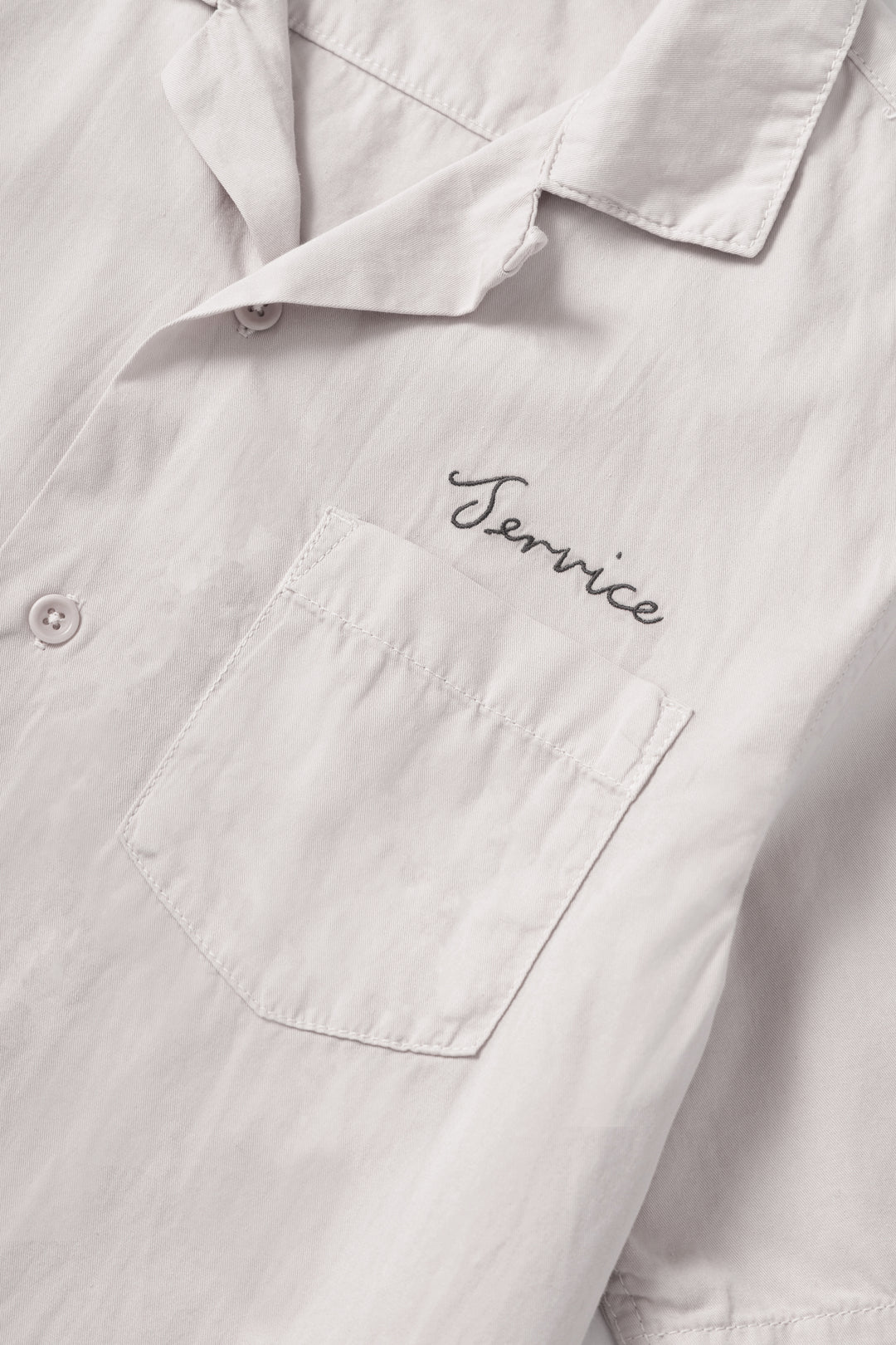 Service Works - Embroidered Resort Shirt - Salt