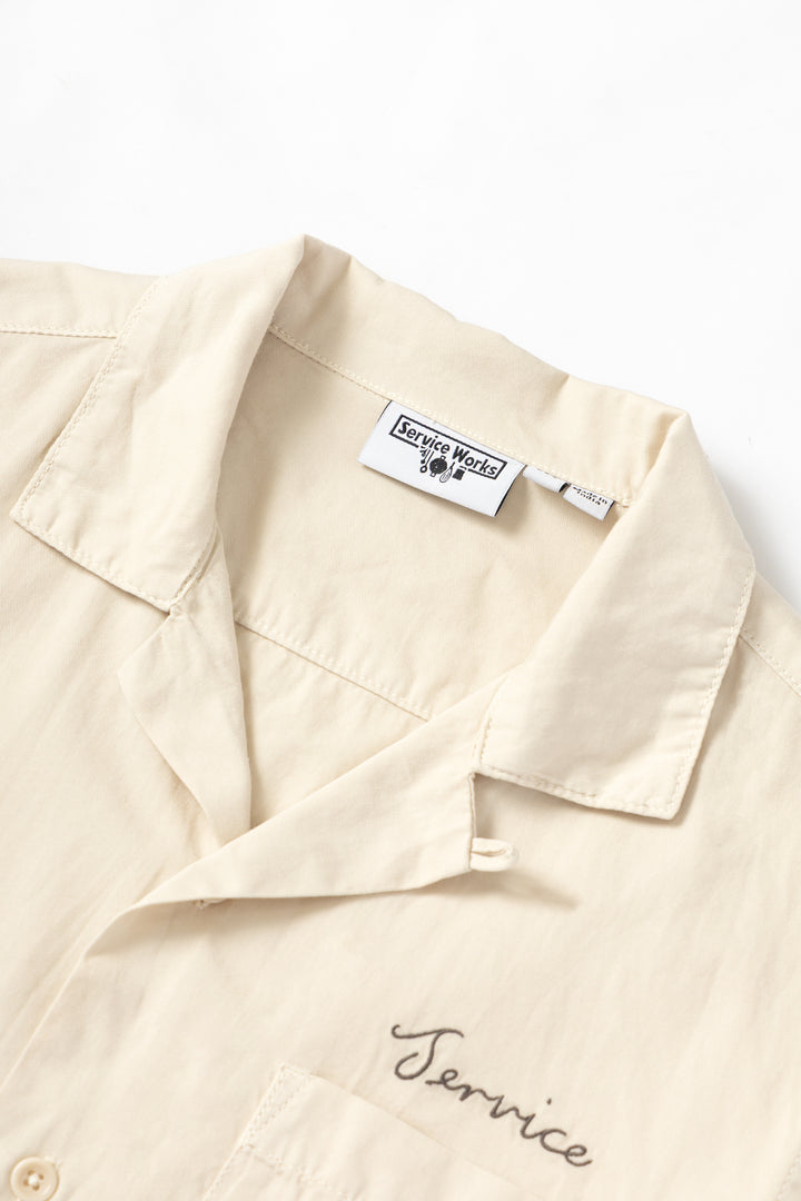 Service Works - Embroidered Resort Shirt - White Oak