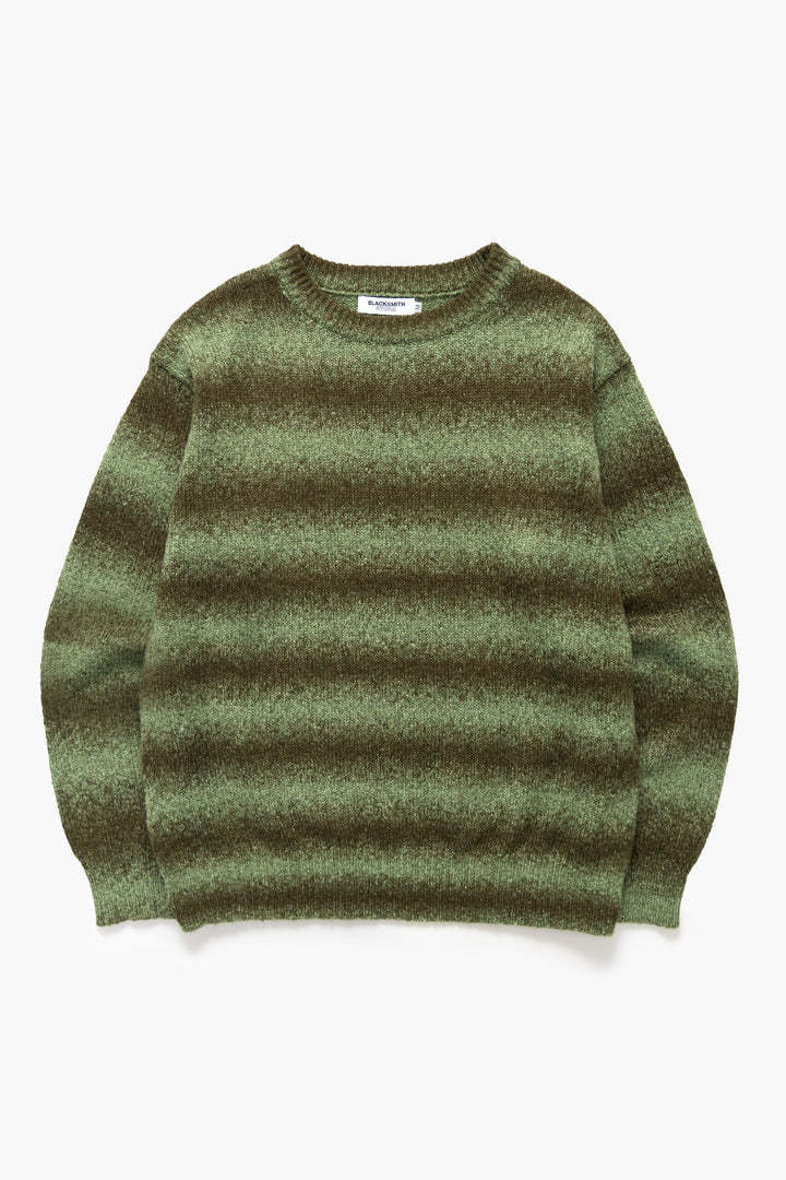 Blacksmith - Static Stripe Sweater - Olive