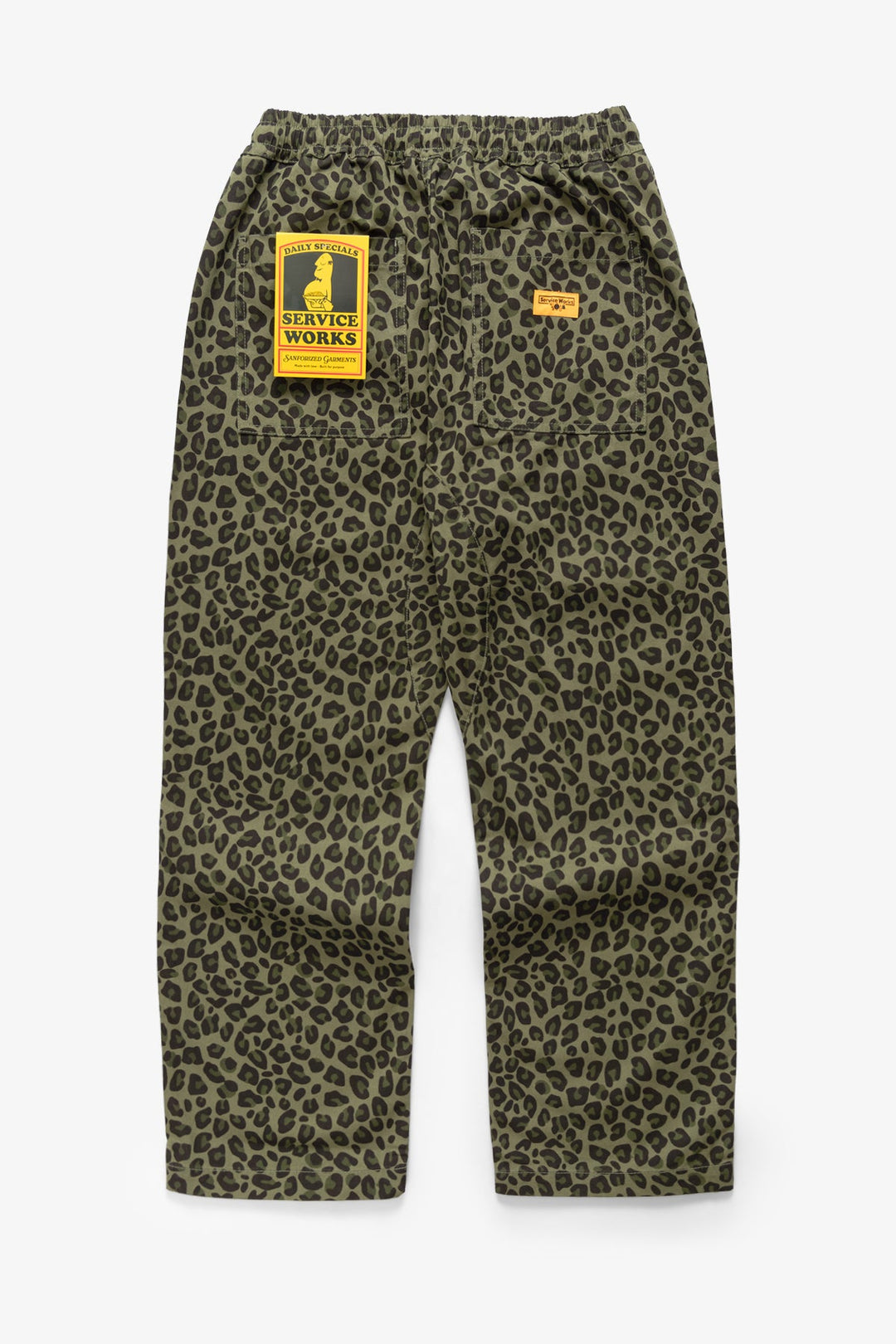 Service Works - Patterned Chef Pants - Green Leopard