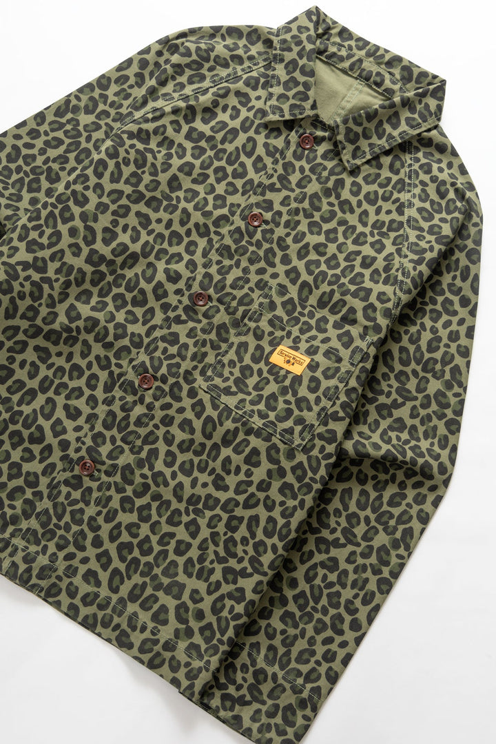 Service Works - Patterned Front Of House Jacket - Green Leopard