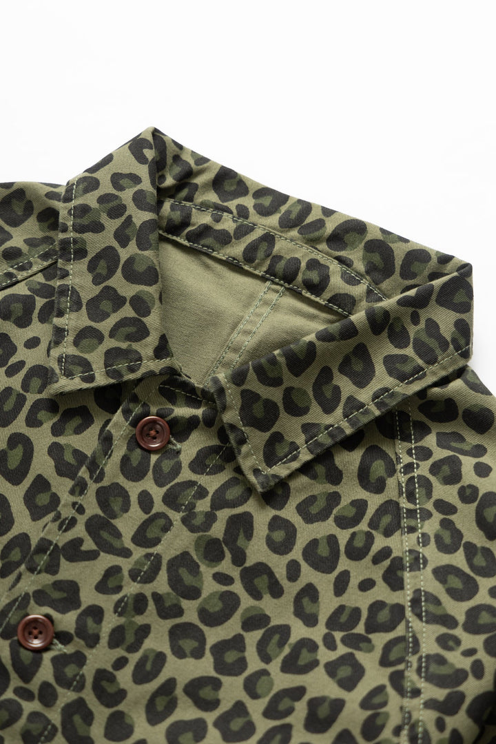 Service Works - Patterned Front Of House Jacket - Green Leopard