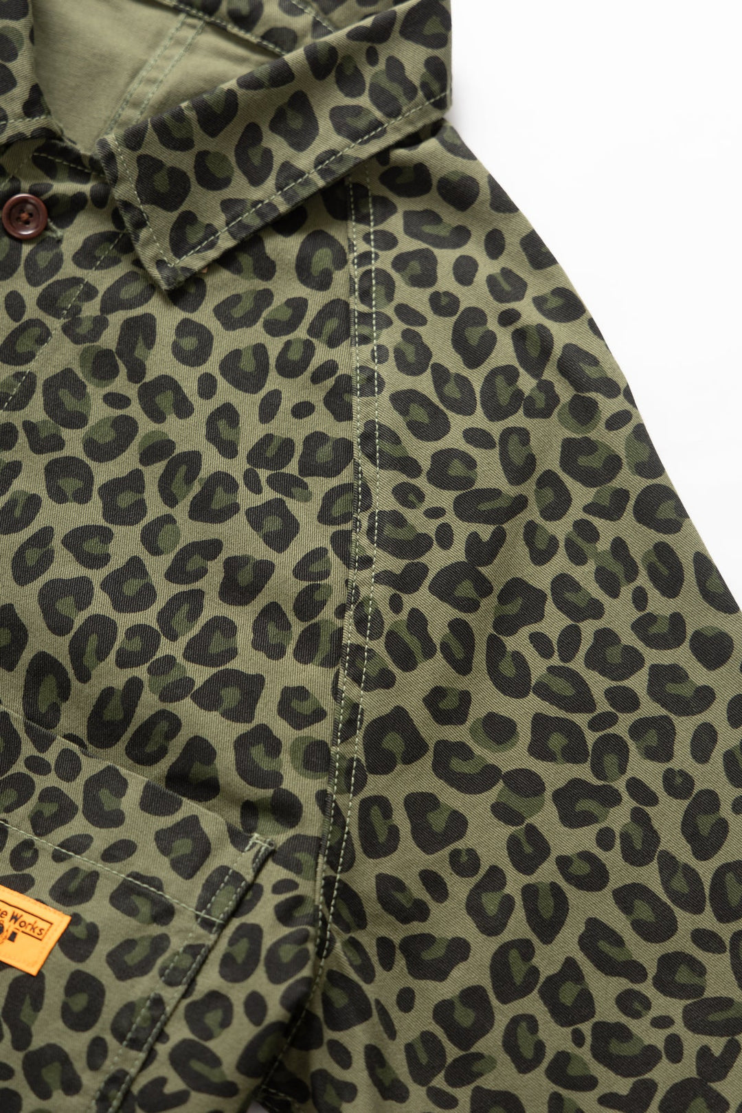 Service Works - Patterned Front Of House Jacket - Green Leopard