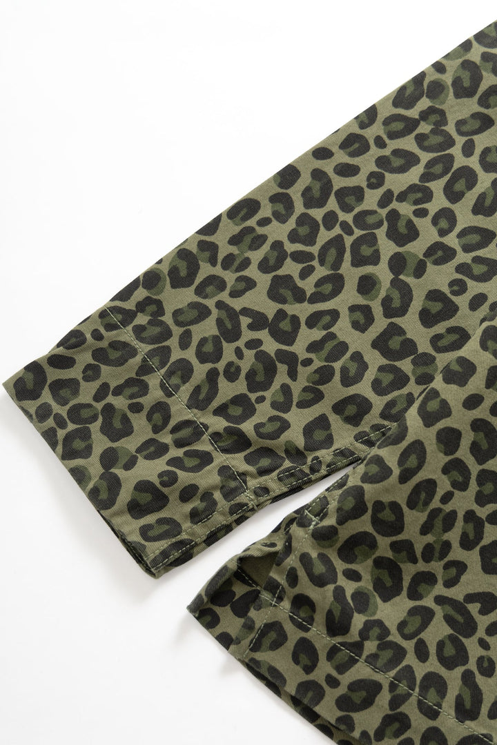 Service Works - Patterned Front Of House Jacket - Green Leopard