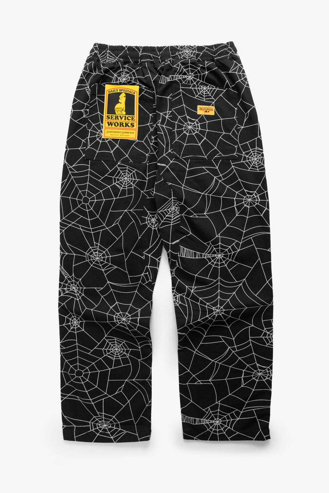 Service Works - Patterned Chef Pants - Black Web