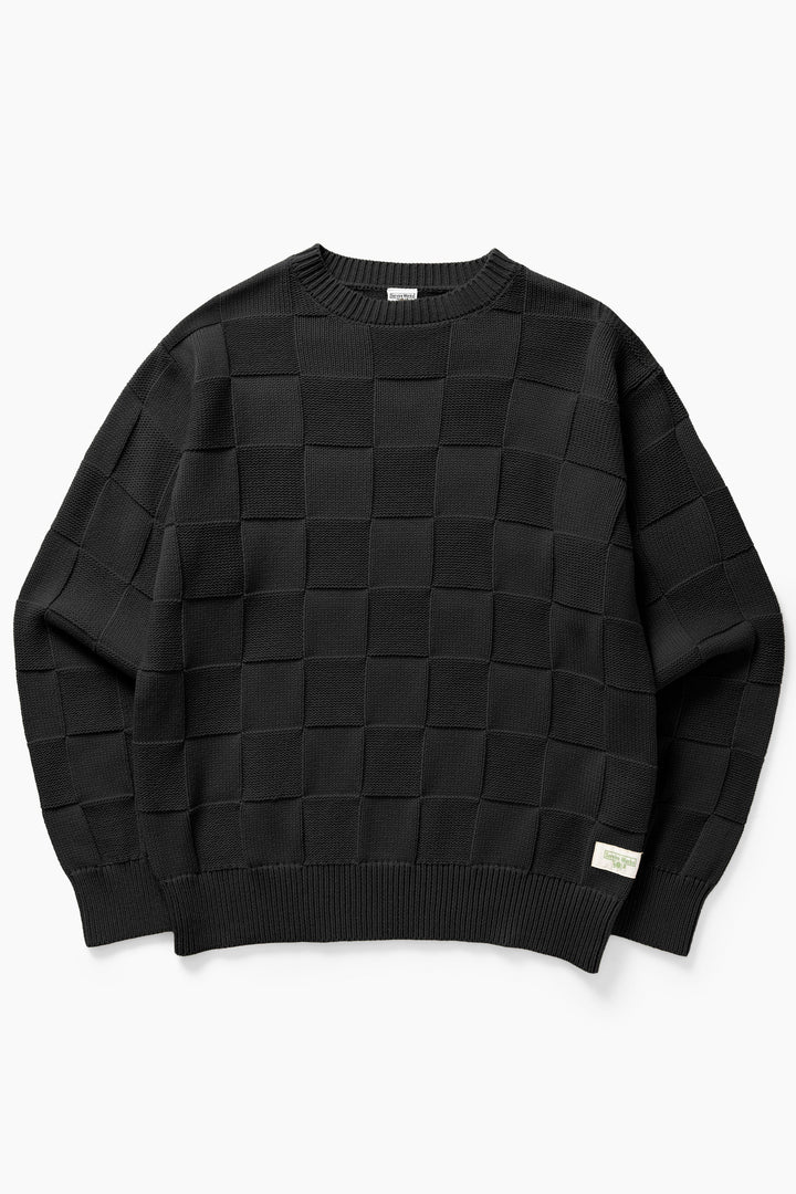 Service Works - Check Knit Crewneck - Black