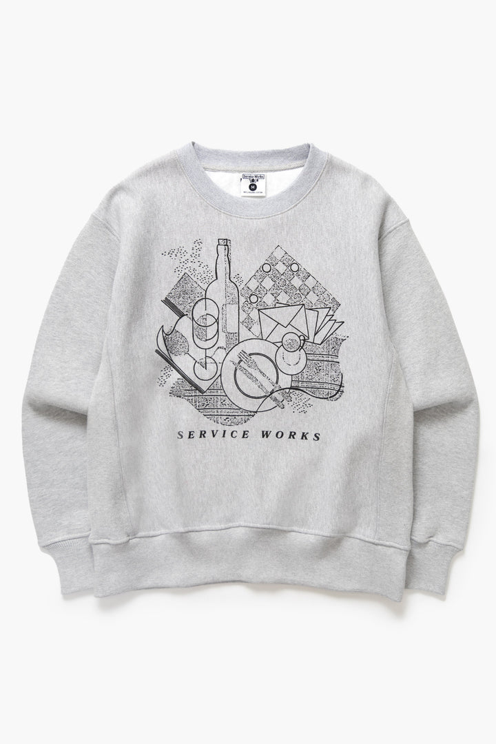 Service Works - Frequent Flyer Crewneck - Heather Grey