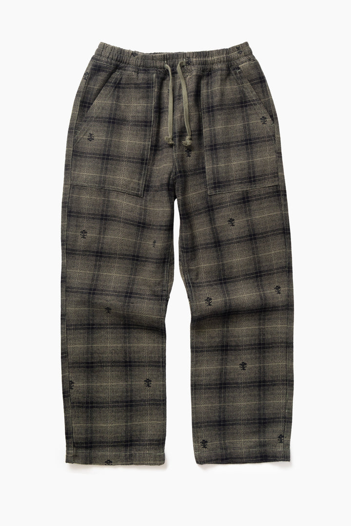 Service Works - Thistle Plaid Chef Pants - Olive