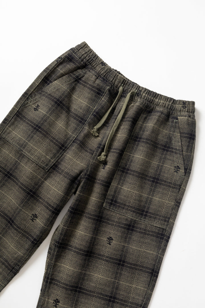 Service Works - Thistle Plaid Chef Pants - Olive