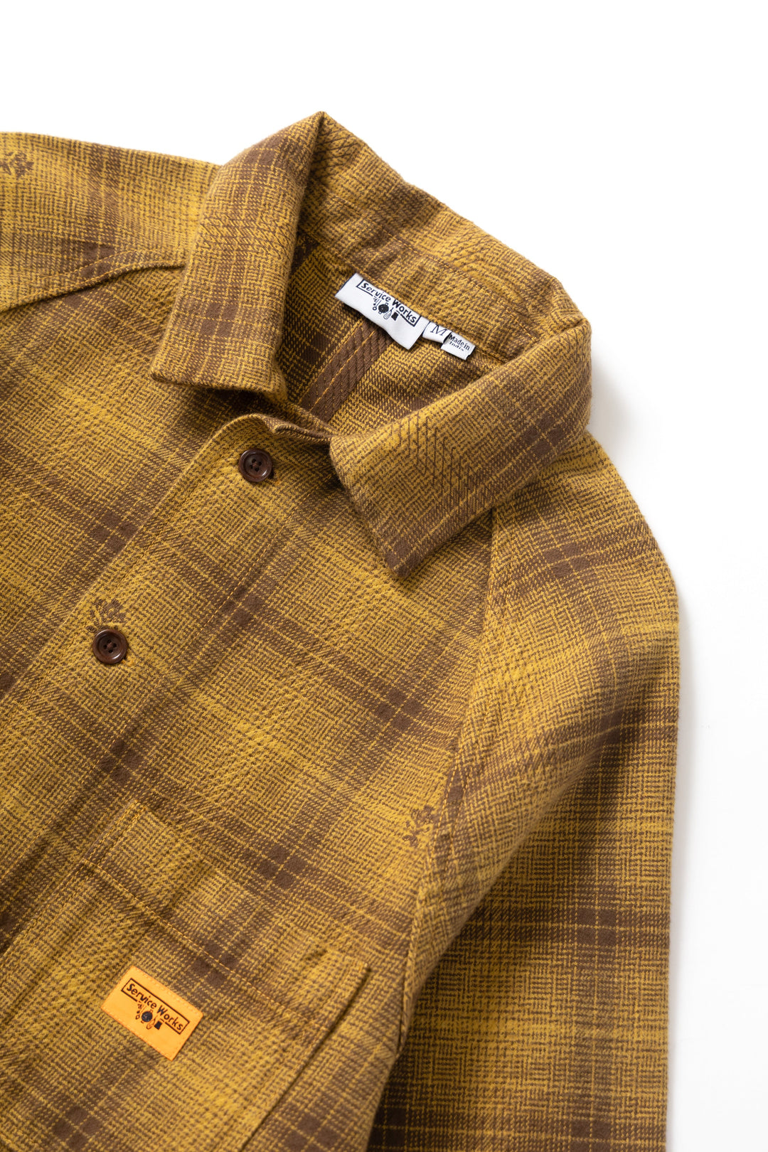 Service Works - Thistle Plaid Front Of House Jacket - Ochre