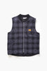 Service Works - Thistle Plaid Padded Work Vest - Black