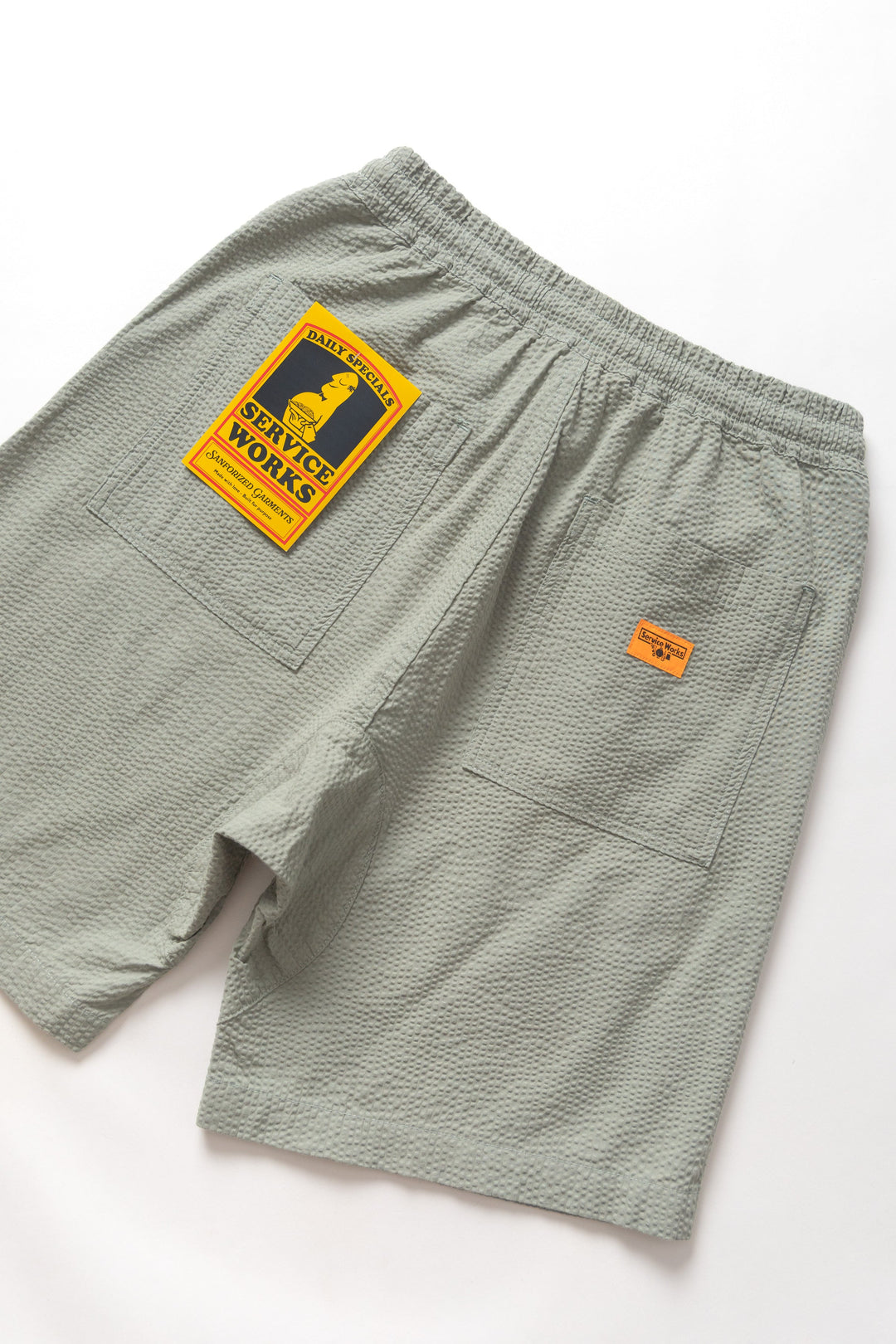 Service Works - Seersucker Chef Shorts - Sage