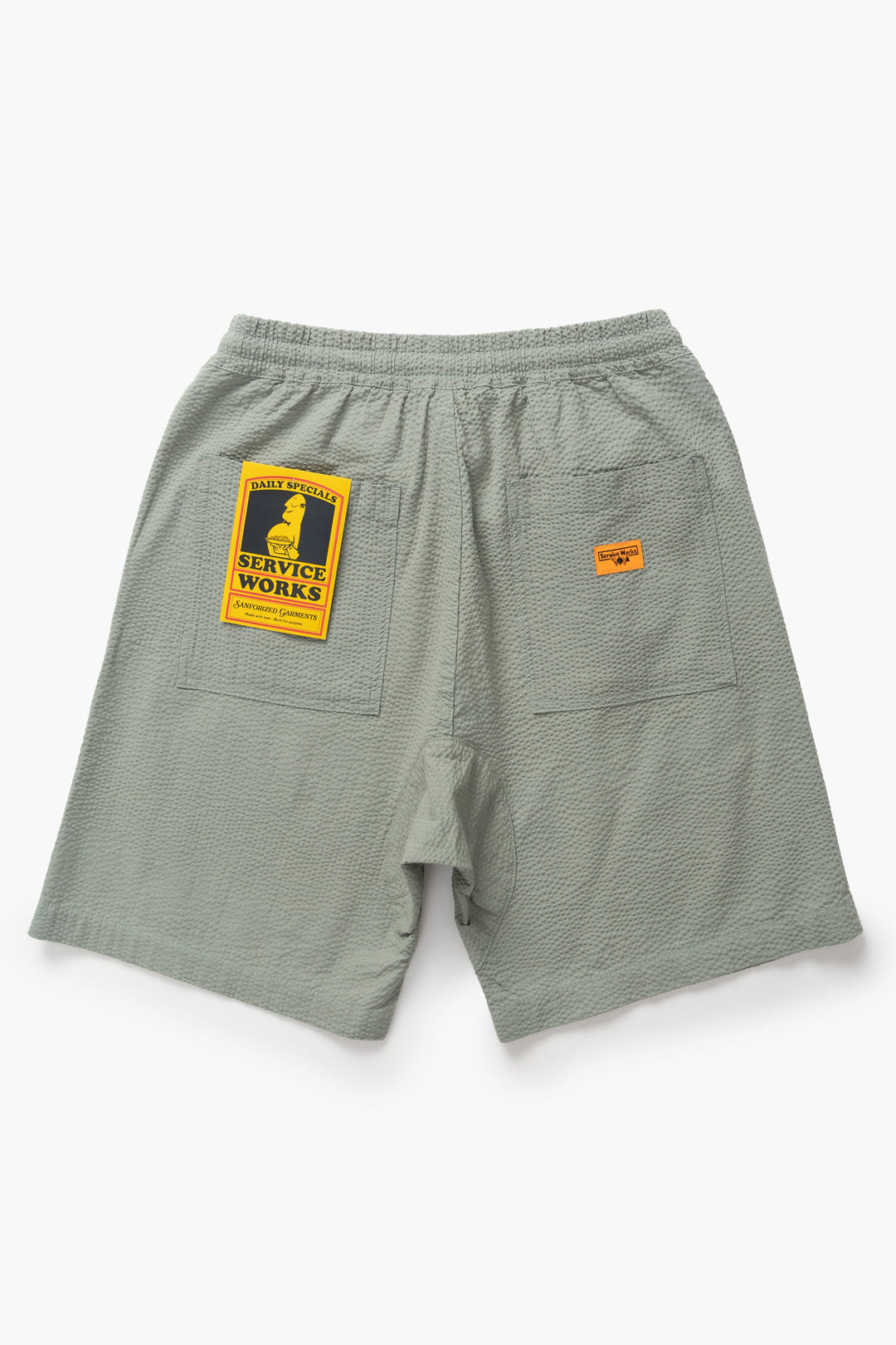 Service Works - Seersucker Chef Shorts - Sage