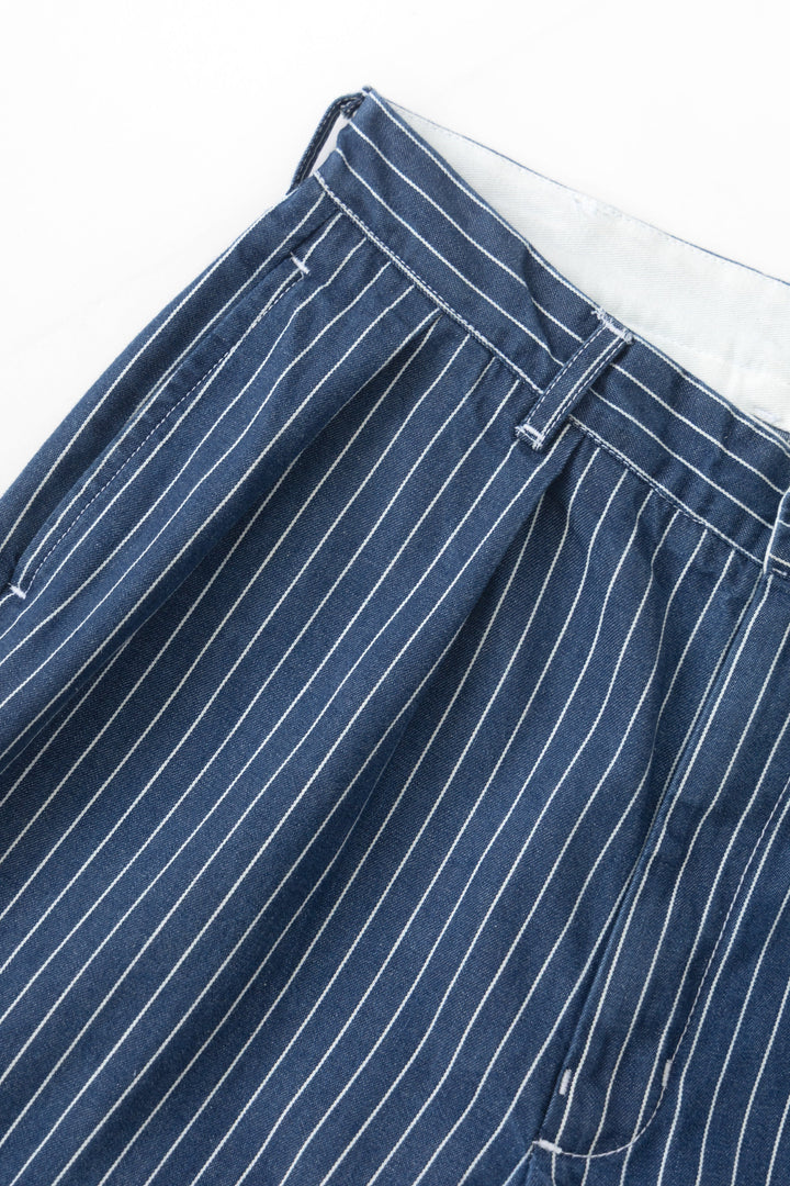 Service Works - Pinstripe Denim Part Timer Shorts - Indigo