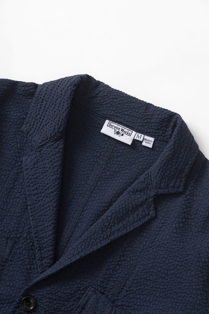 Service Works - Seersucker Server Suit Jacket - Dark Navy