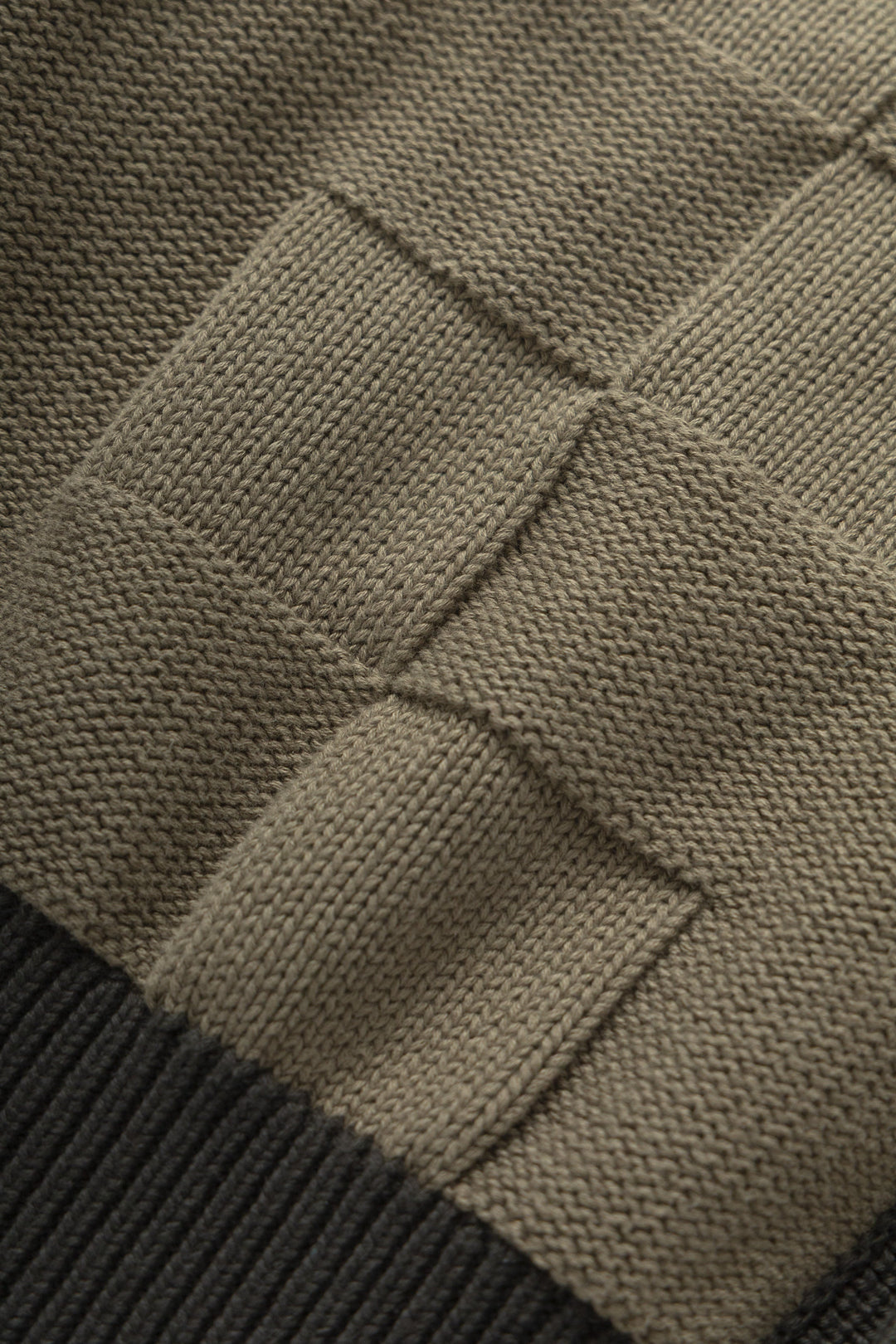 Service Works - Check Panel Cardigan - Olive