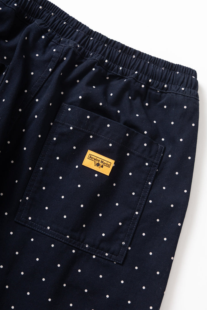 Service Works - Polka Dot Chef Pants - Navy