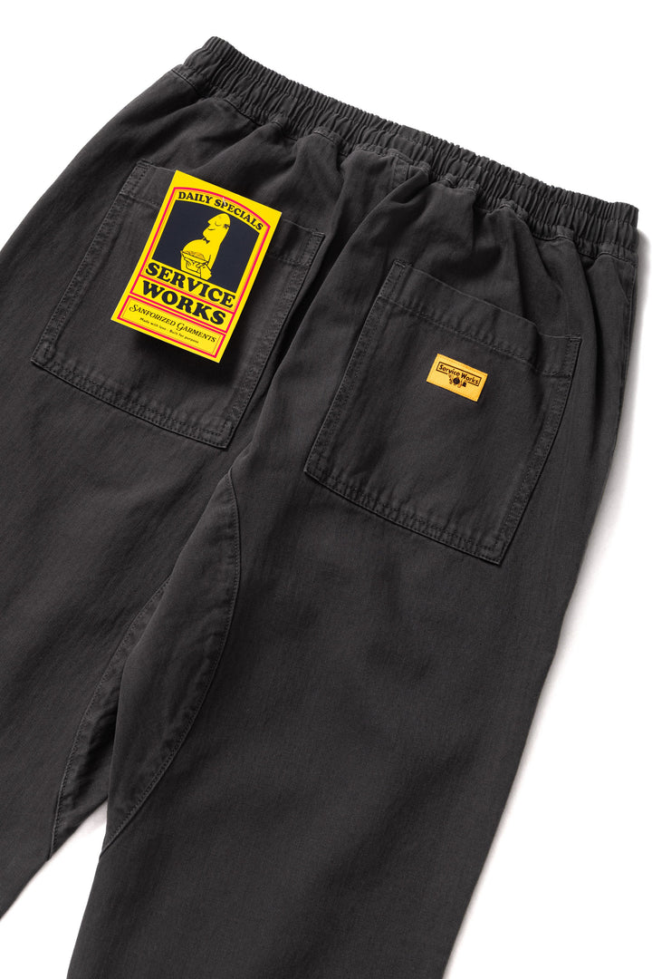 Service Works -  Pigment Herringbone Chef Pants - Black