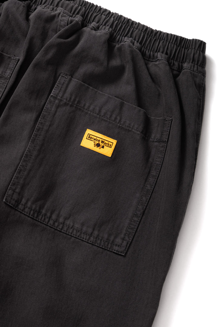 Service Works -  Pigment Herringbone Chef Pants - Black