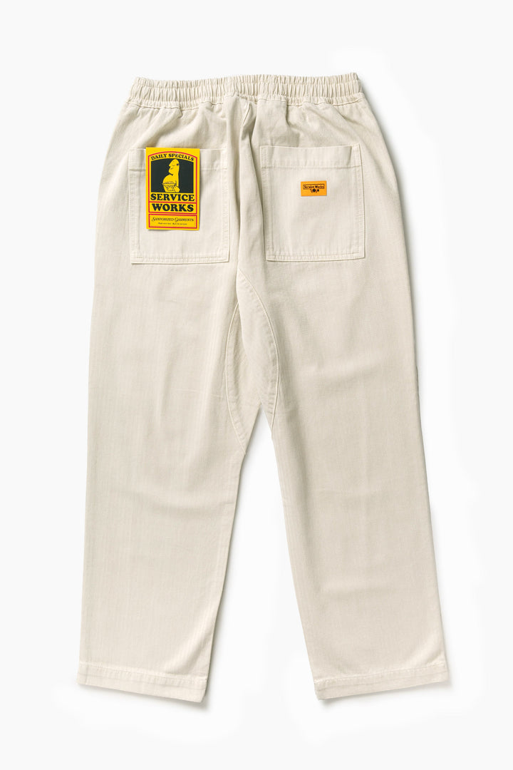 Service Works -  Pigment Herringbone Chef Pants - Bone