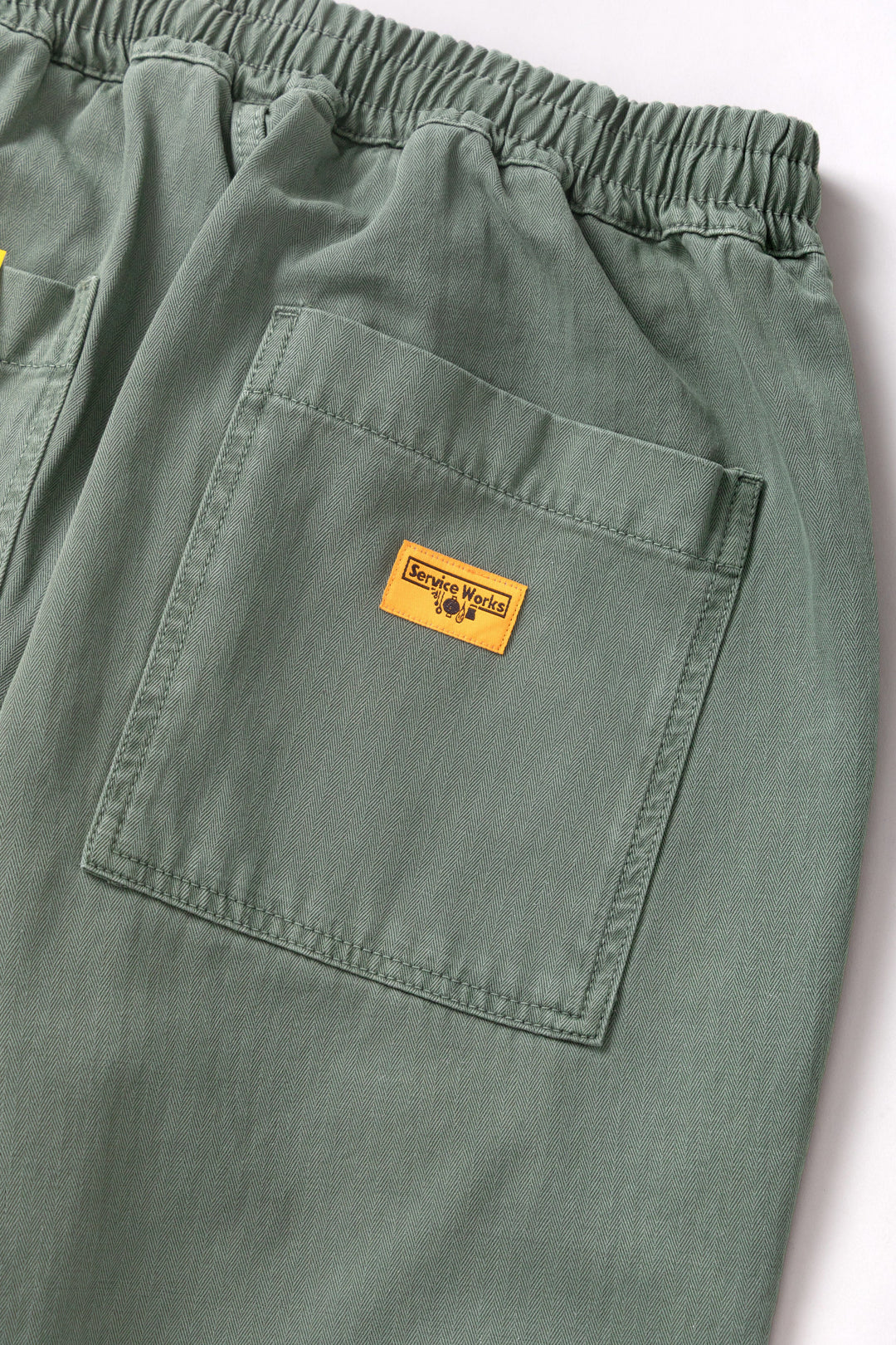 Service Works -  Pigment Herringbone Chef Pants - Olive