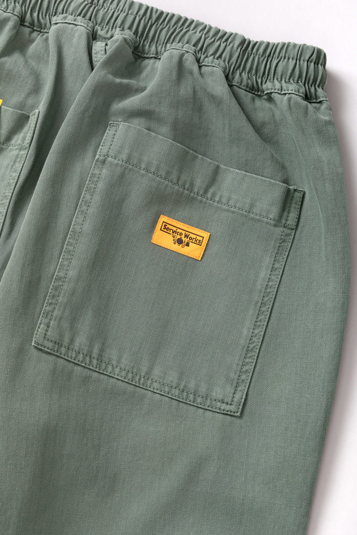 Service Works -  Pigment Herringbone Chef Pants - Olive