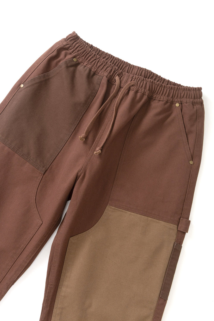 Service Works -  Patchwork Utility Chef Pants - Brown