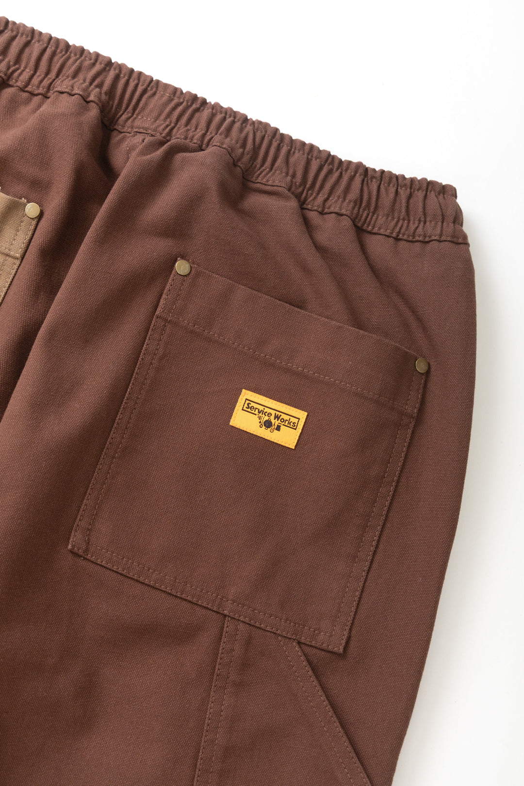 Service Works -  Patchwork Utility Chef Pants - Brown