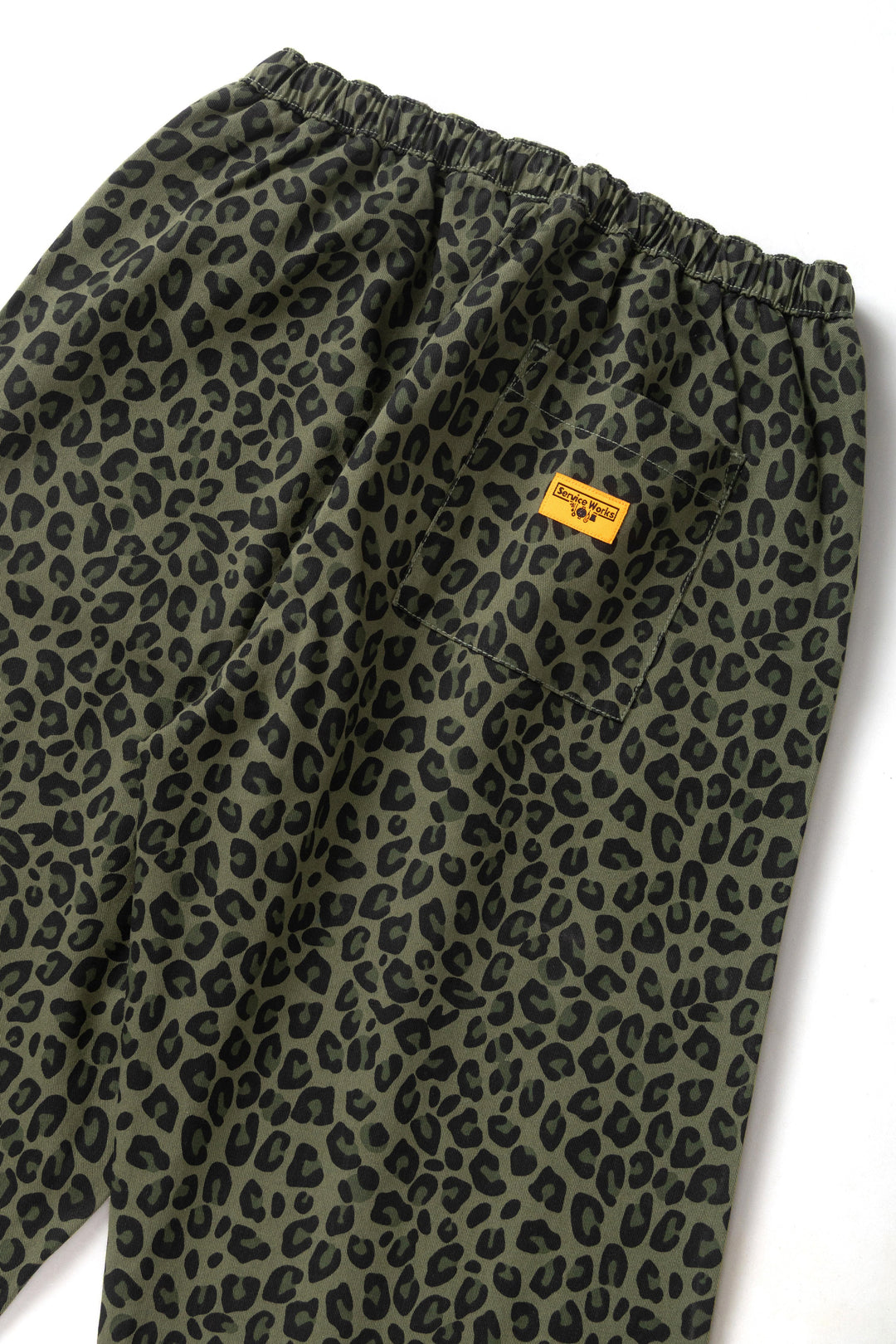 Service Works -  Patterned Easy Chef Pants - Green Leopard