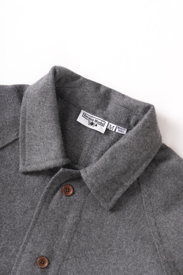 Service Works -  Flannel FOH Overshirt - Charcoal