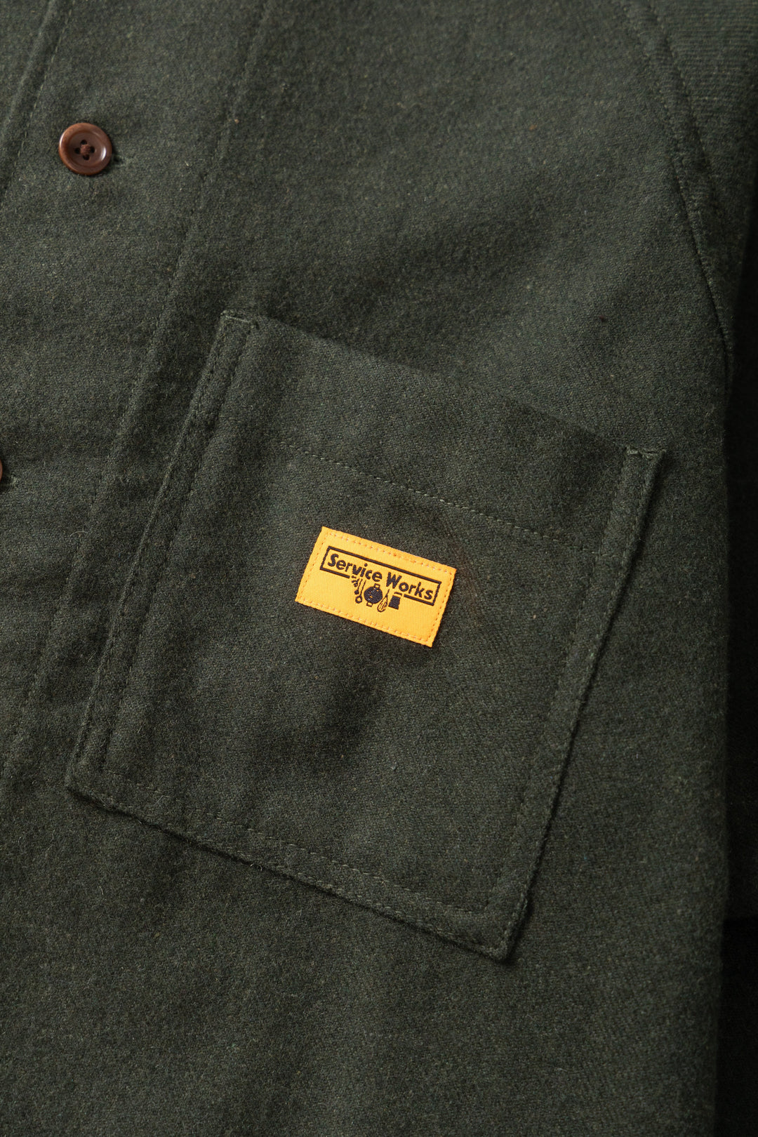 Service Works -  Flannel FOH Overshirt - Forest