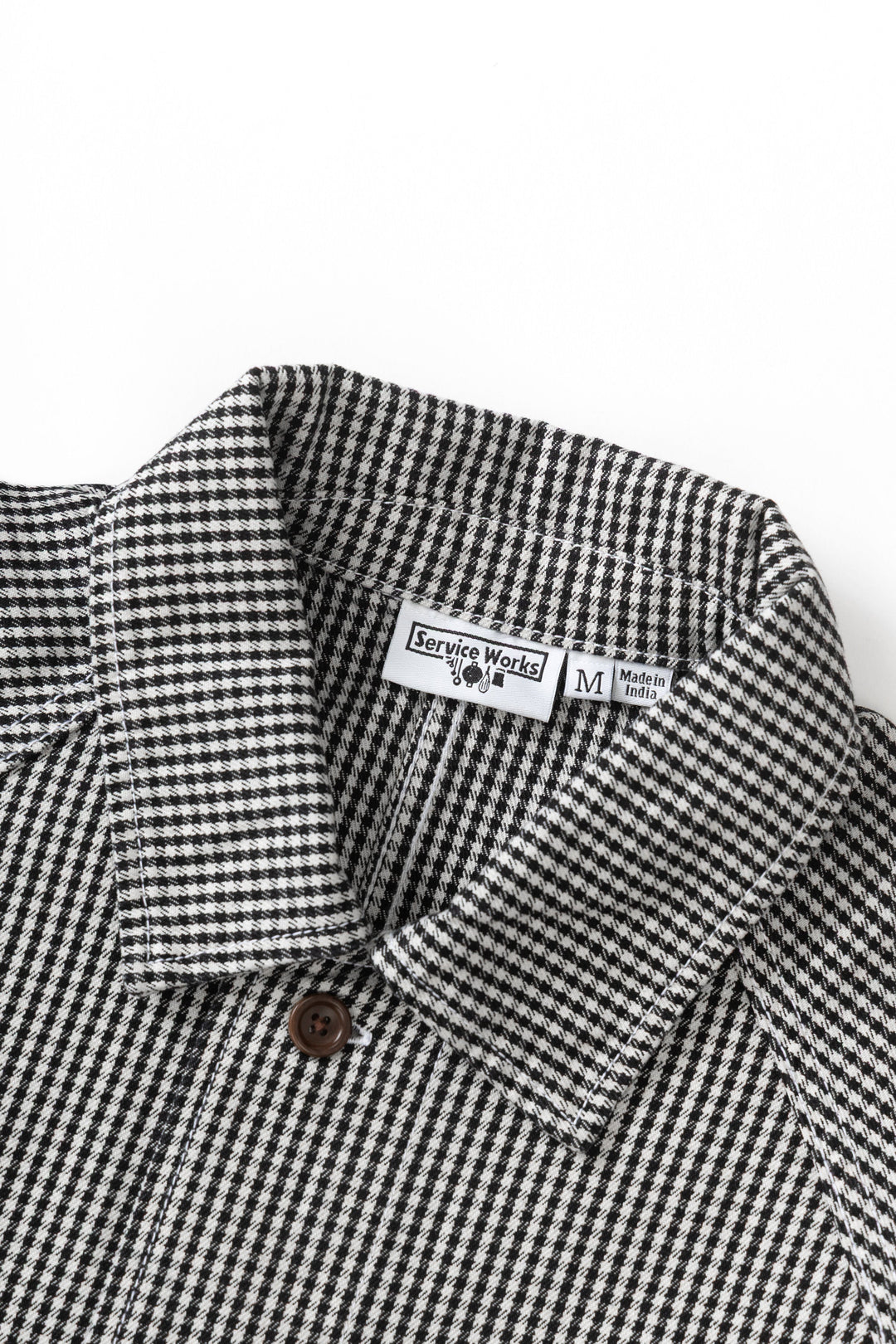 Service Works -  House Gingham FOH Overshirt - Black