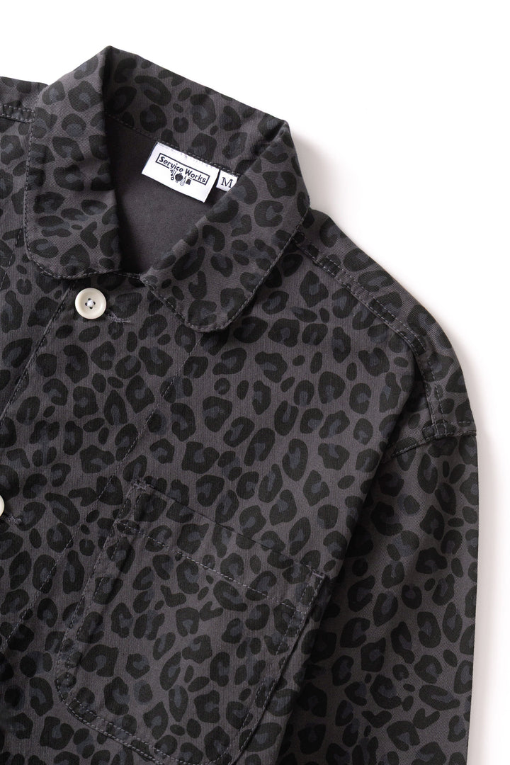 Service Works -  Patterned Easy Chef Shirt - Black Leopard