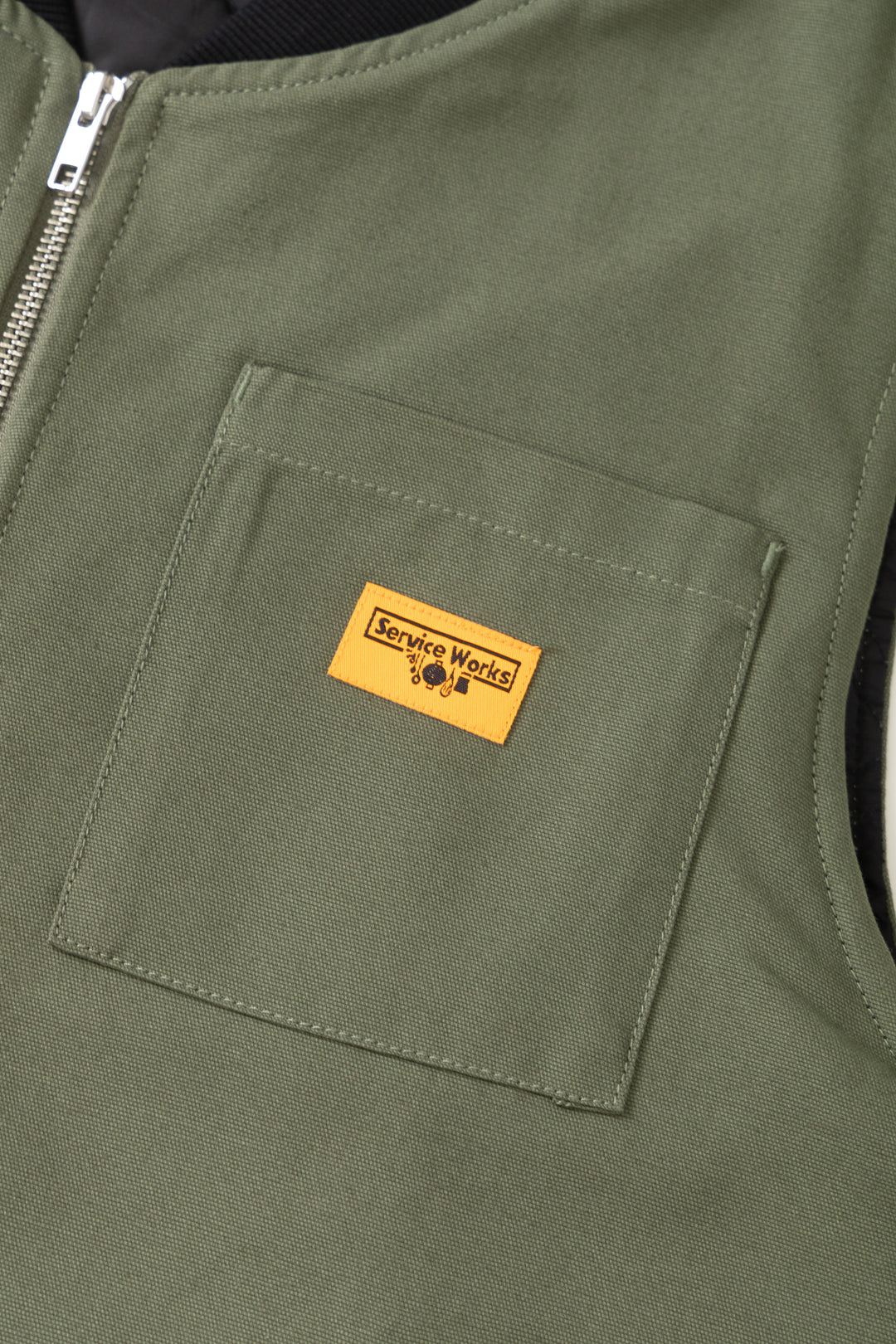 Service Works - Padded Work Vest Jacket - Olive