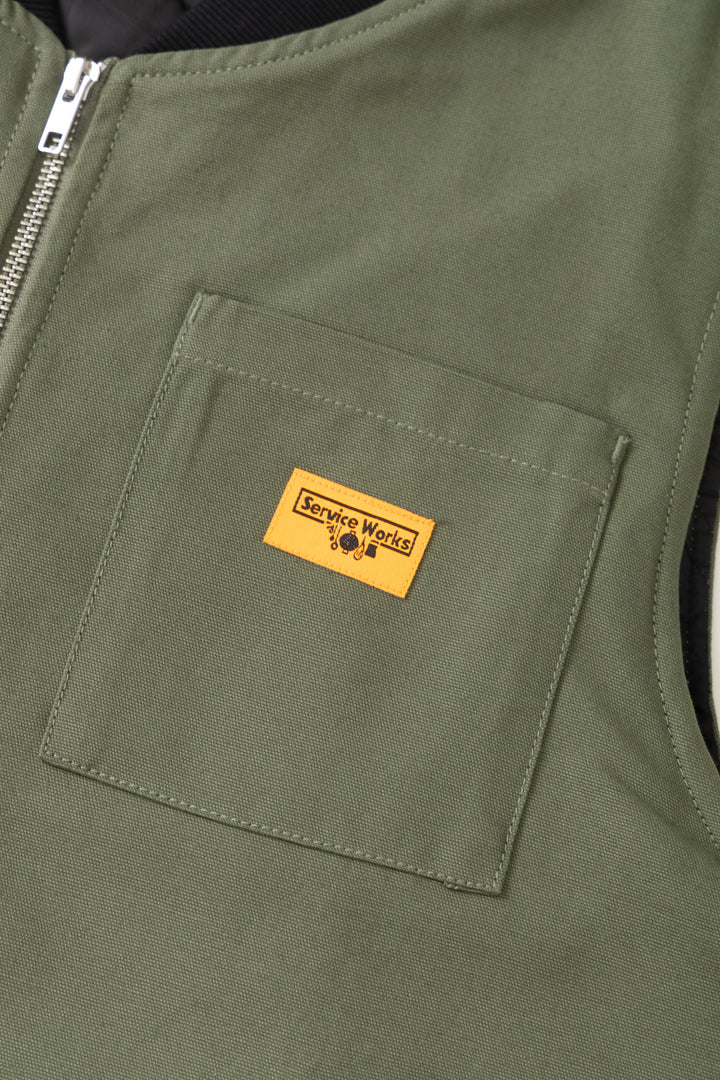 Service Works - Padded Work Vest Jacket - Olive
