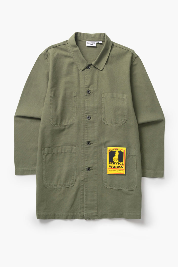 Service Works -  Canvas Long Shop Coat - Olive