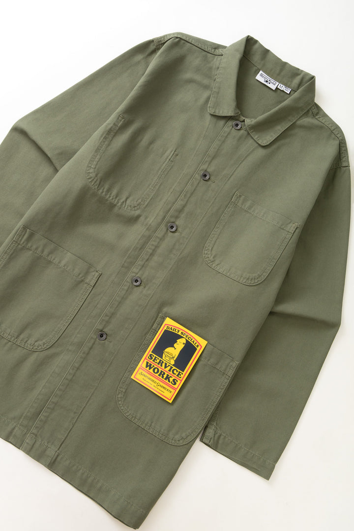 Service Works -  Canvas Long Shop Coat - Olive