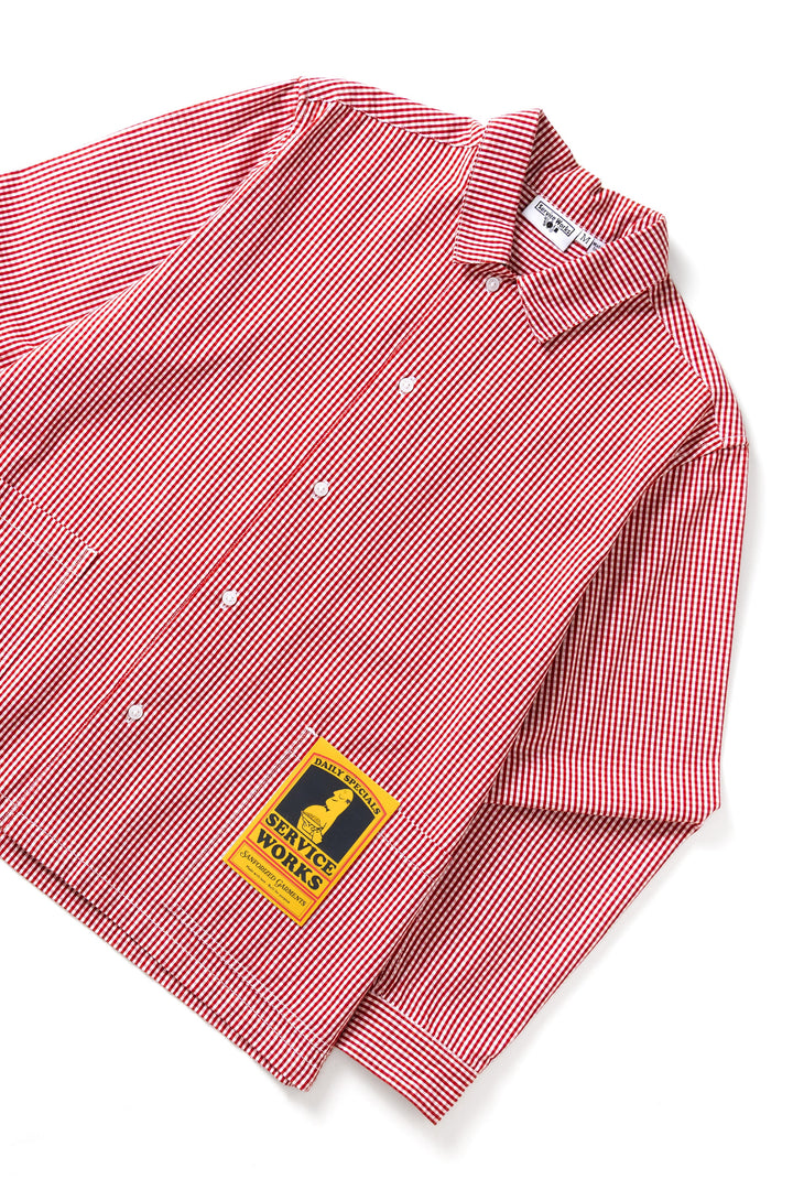 Service Works -  Gingham Waiter Shirt - Red
