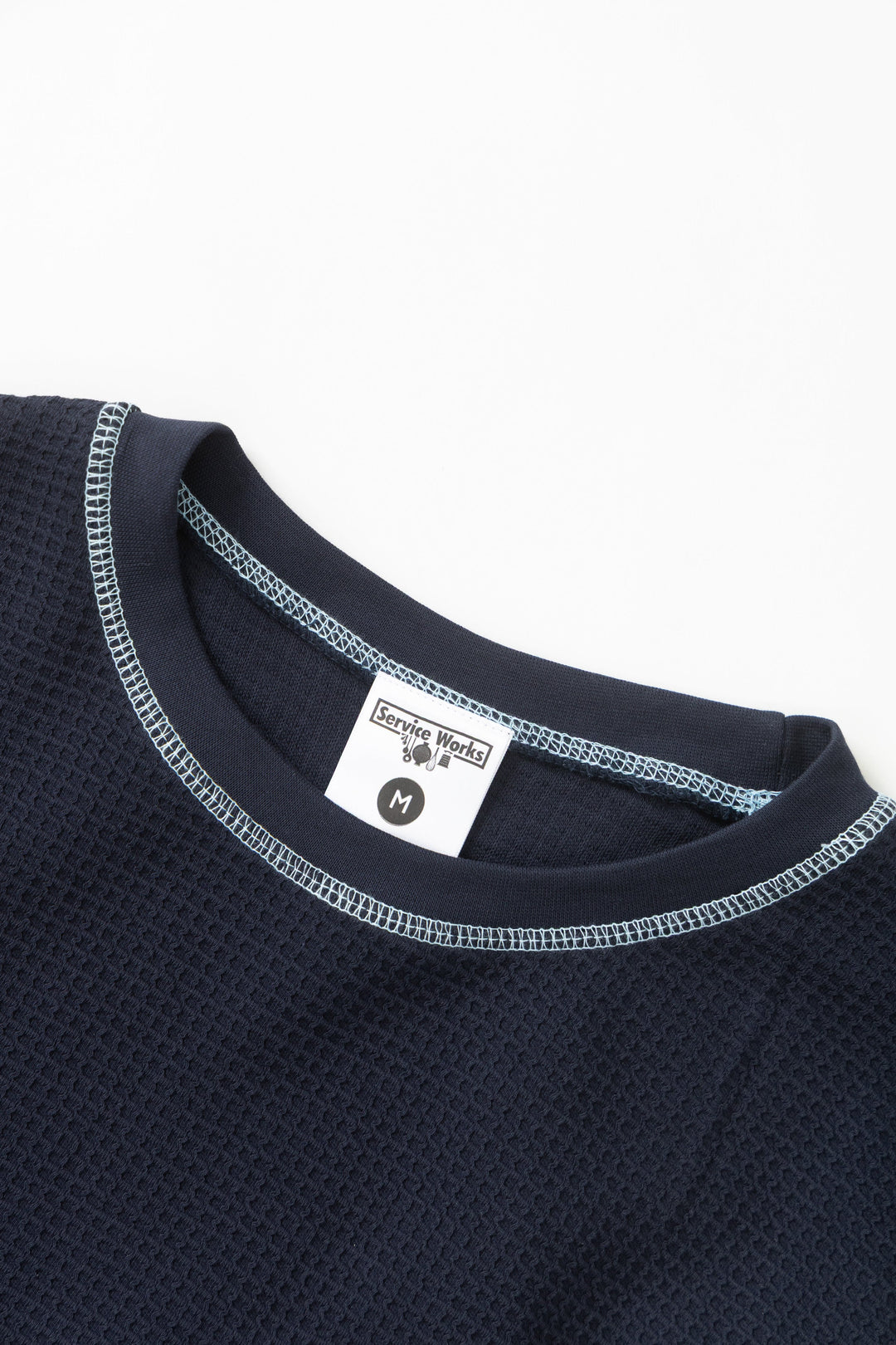 Service Works -  Waffle Contrast Thermal Long Sleeve Tee - Navy/Blue