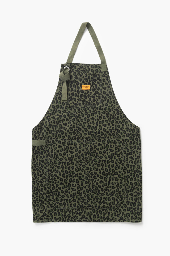Service Works -  Patterned Apron - Green Leopard