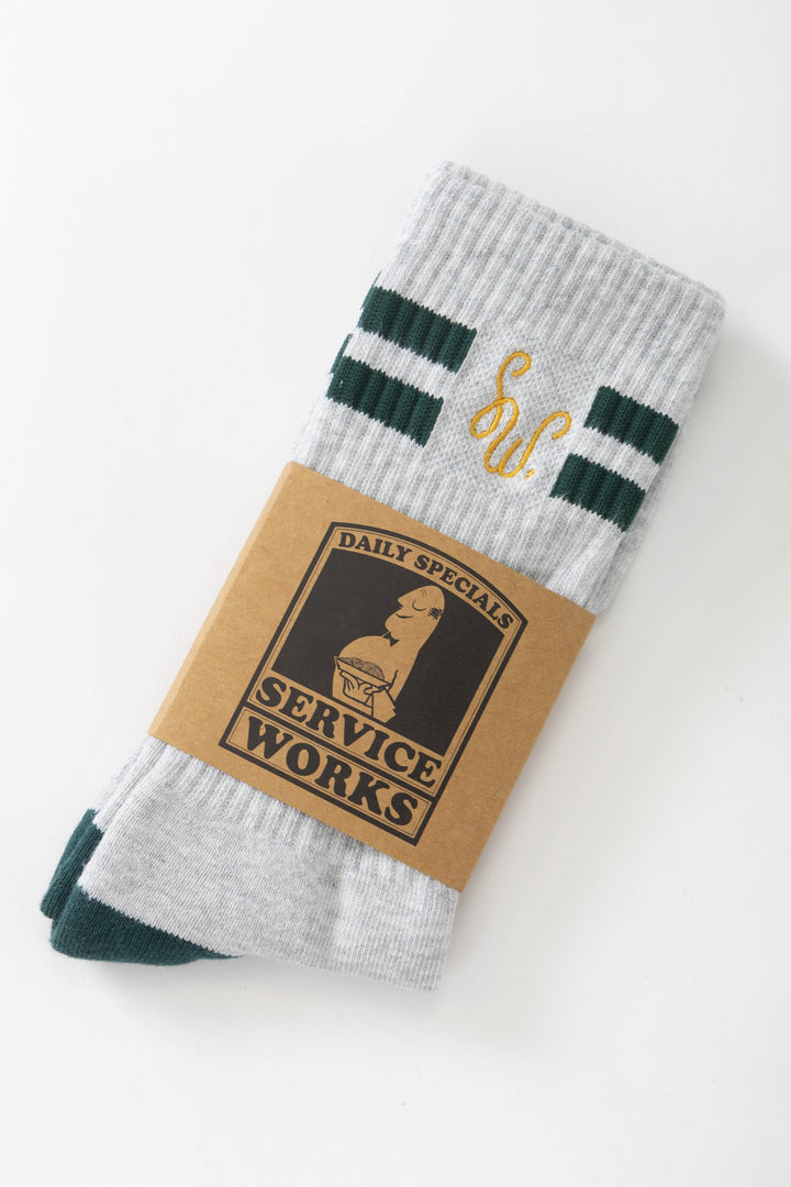Service Works -  Monogram Socks - Heather Grey