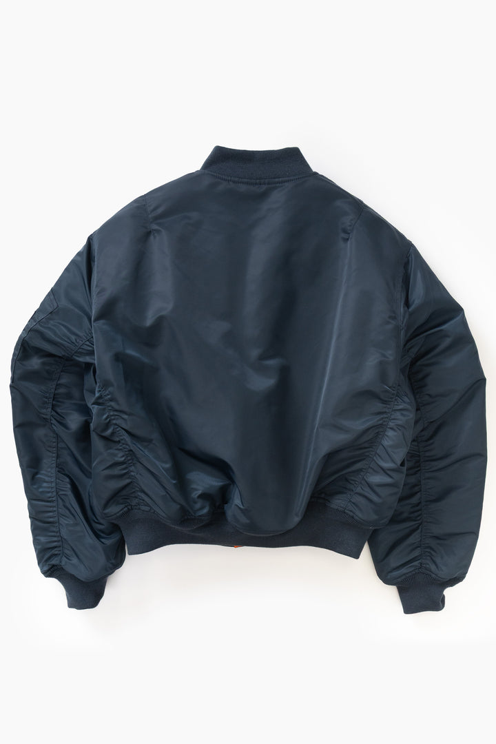 Schott N.Y.C - 90's Nylon Bomber Jacket - Navy