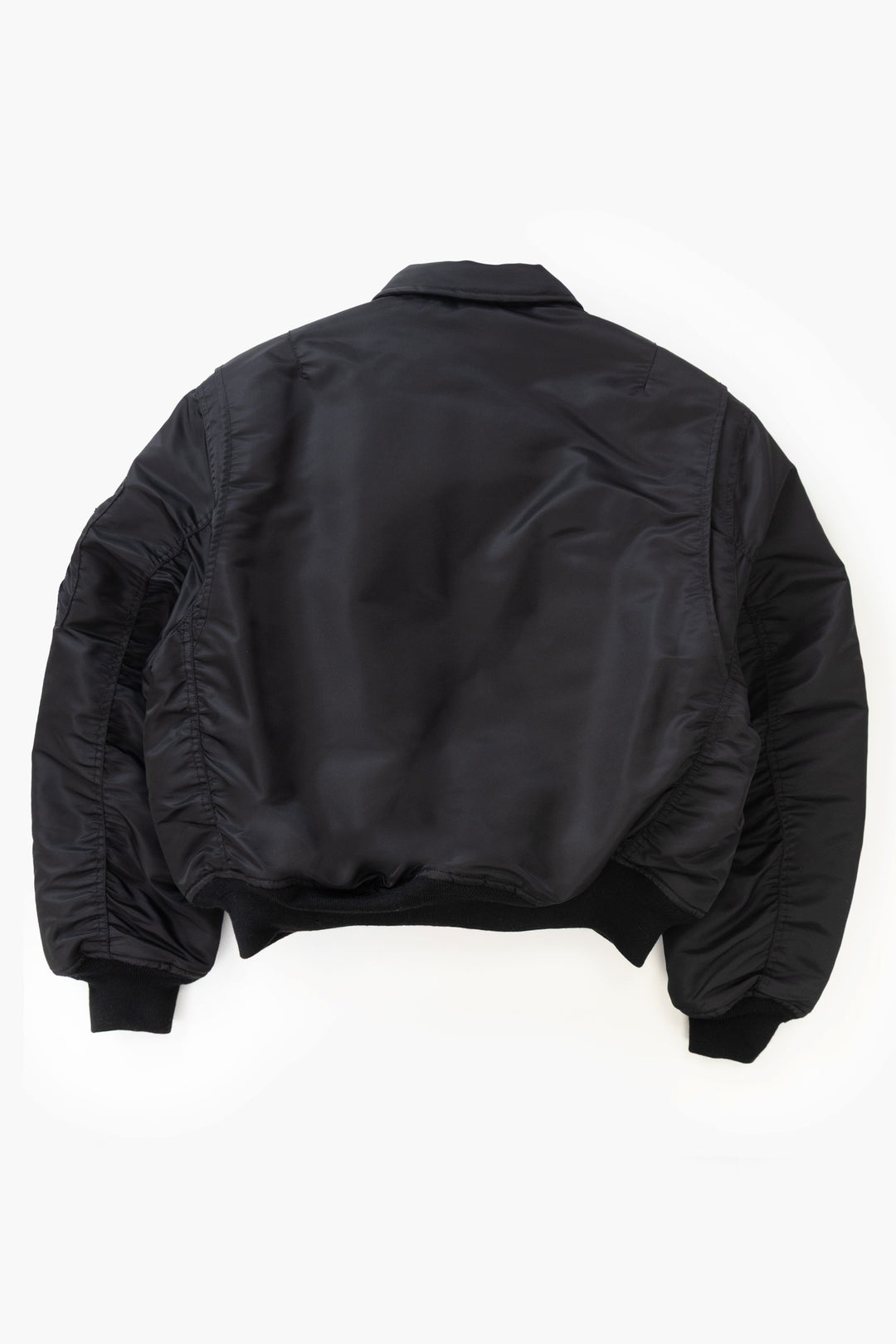 Schott N.Y.C - 90's Nylon Collared Bomber Jacket - Black